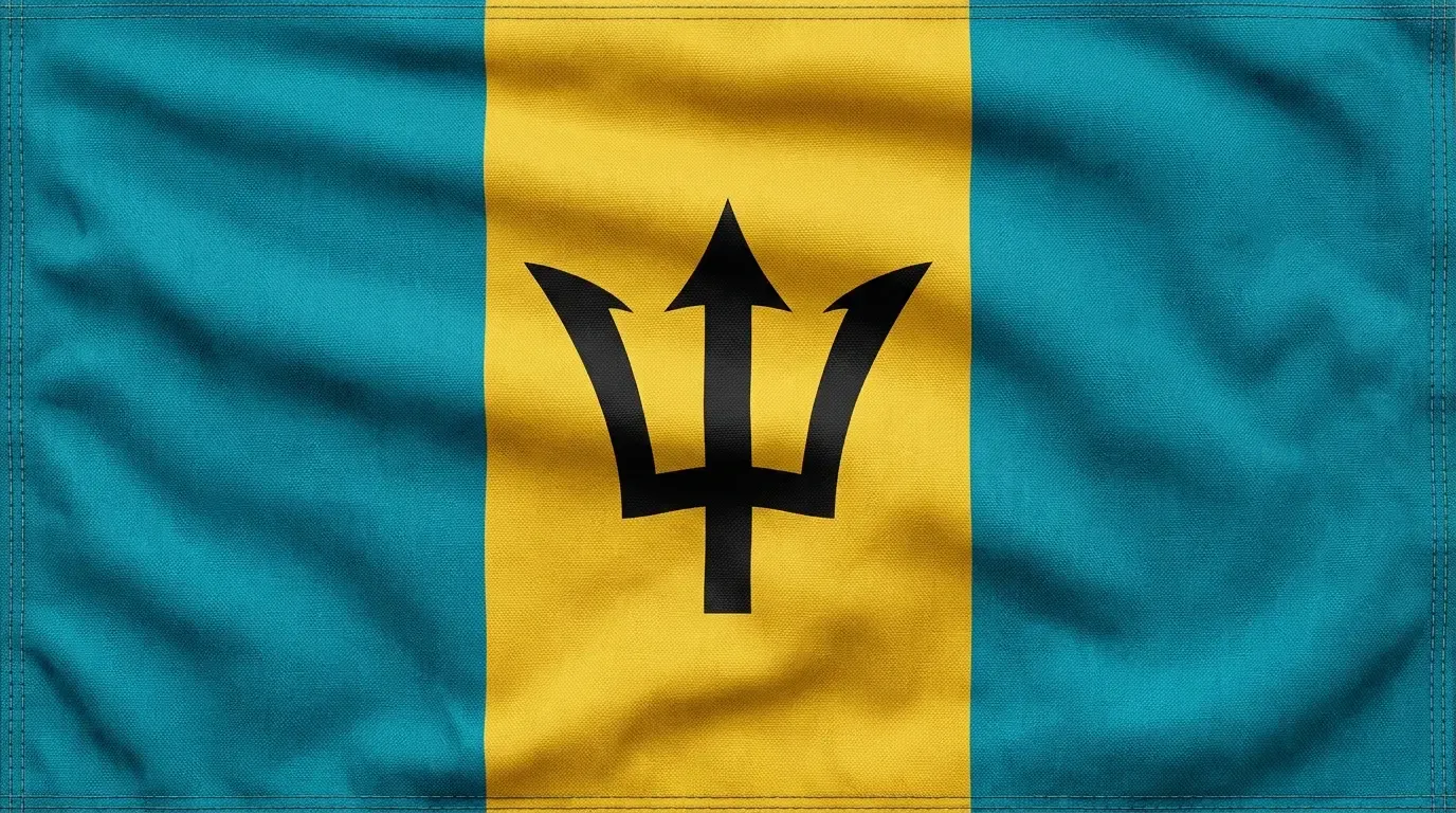 Drapeau actuel de Barbade