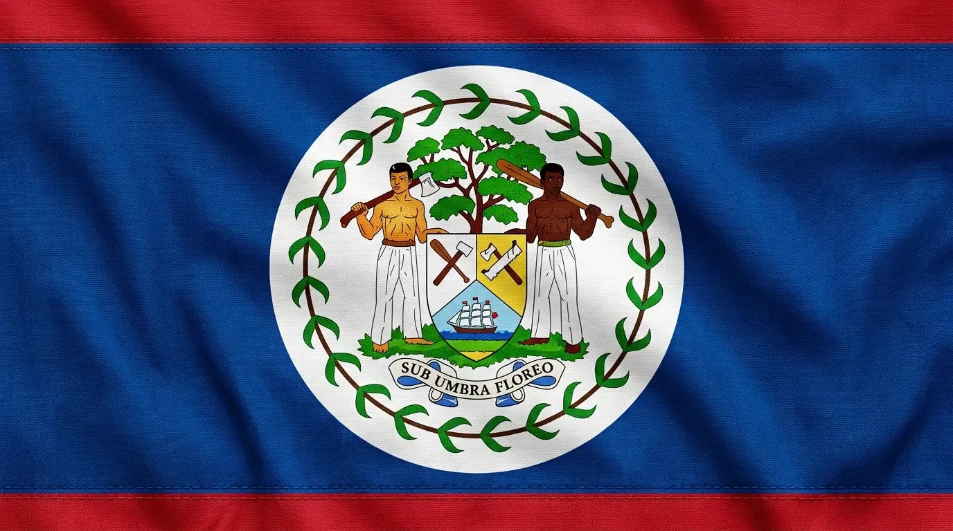 Current flag of Belize