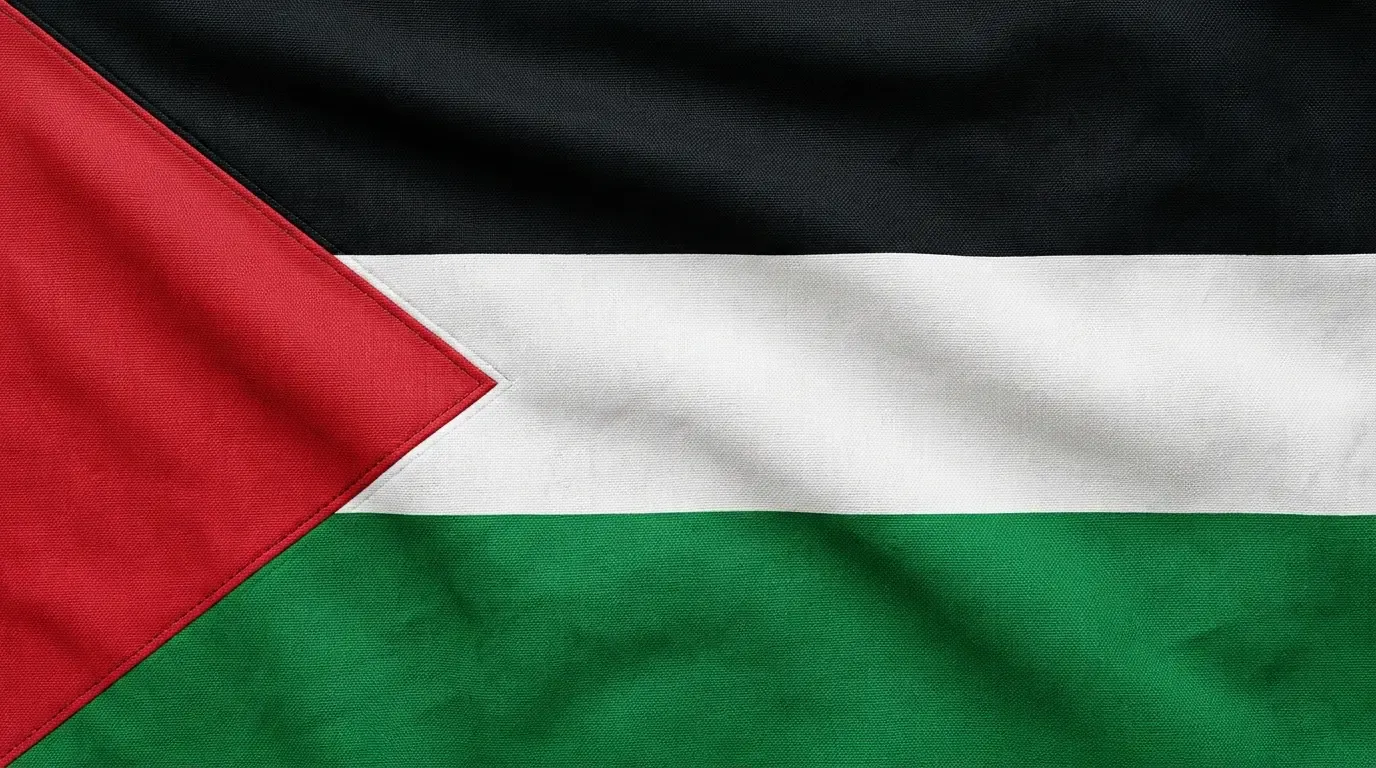 Bandera actual de Estado de Palestina