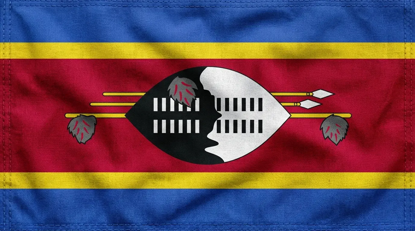 Drapeau actuel de Eswatini