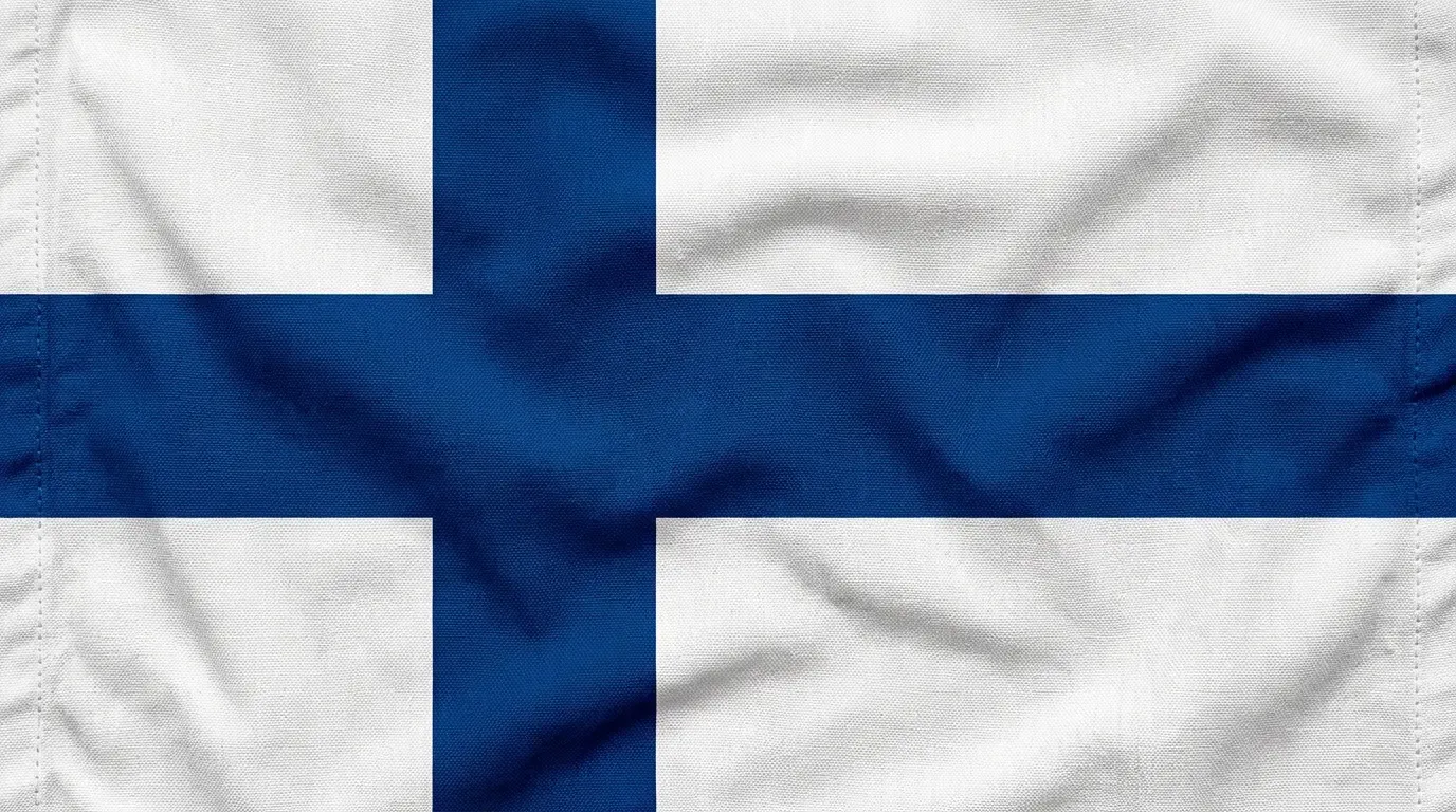 Drapeau actuel de Finlande