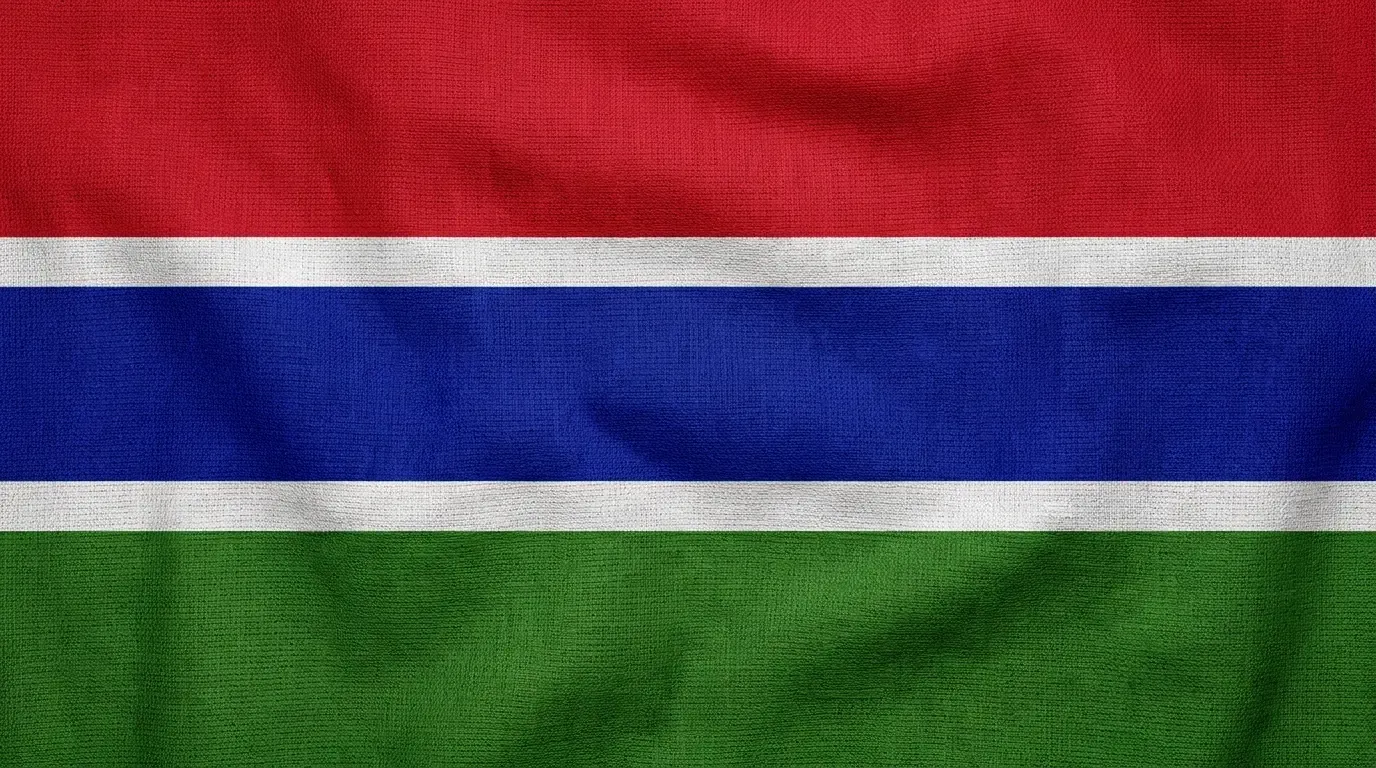 Drapeau actuel de Gambie