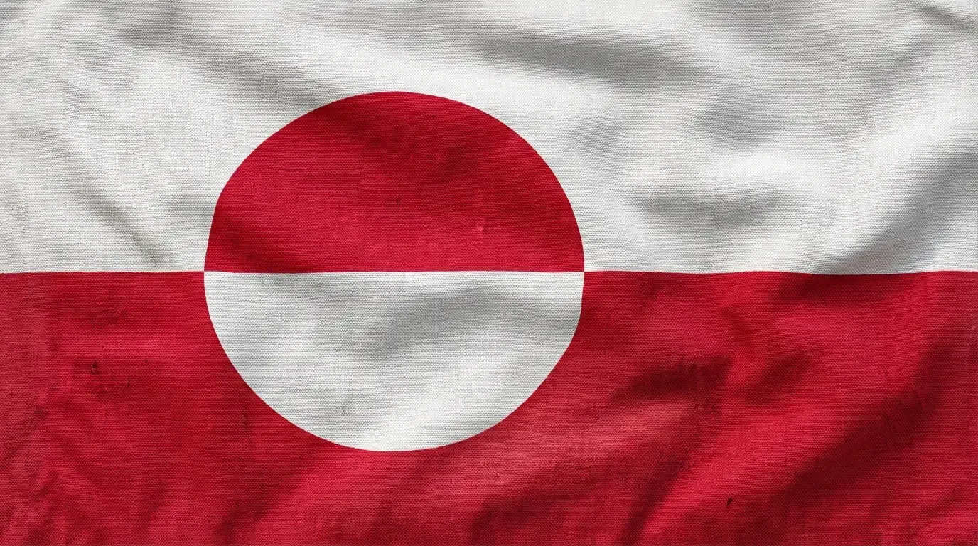 Bandera actual de Groenlandia