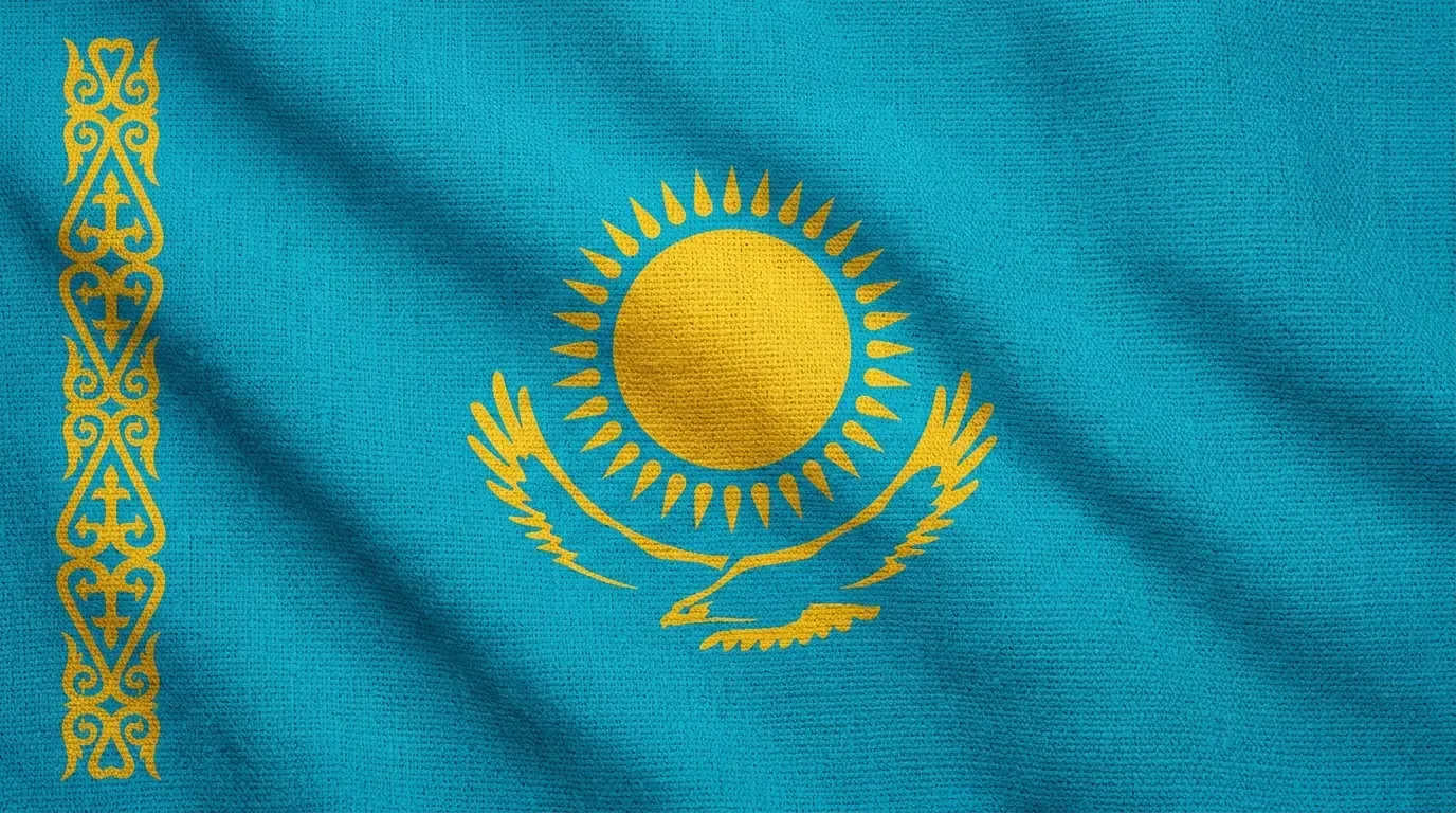 Drapeau actuel de Kazakhstan