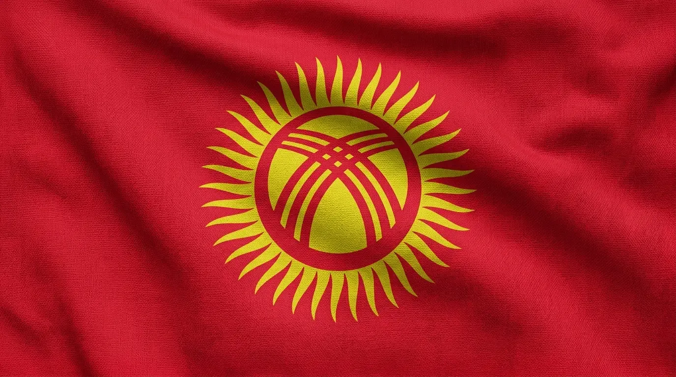 Current flag of Kyrgyzstan