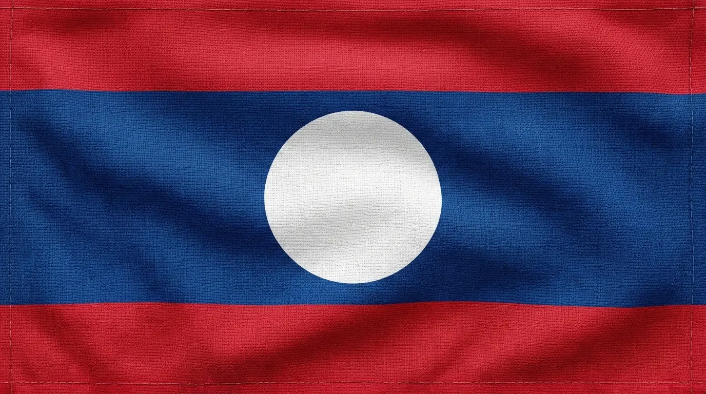 Bandera actual de Laos