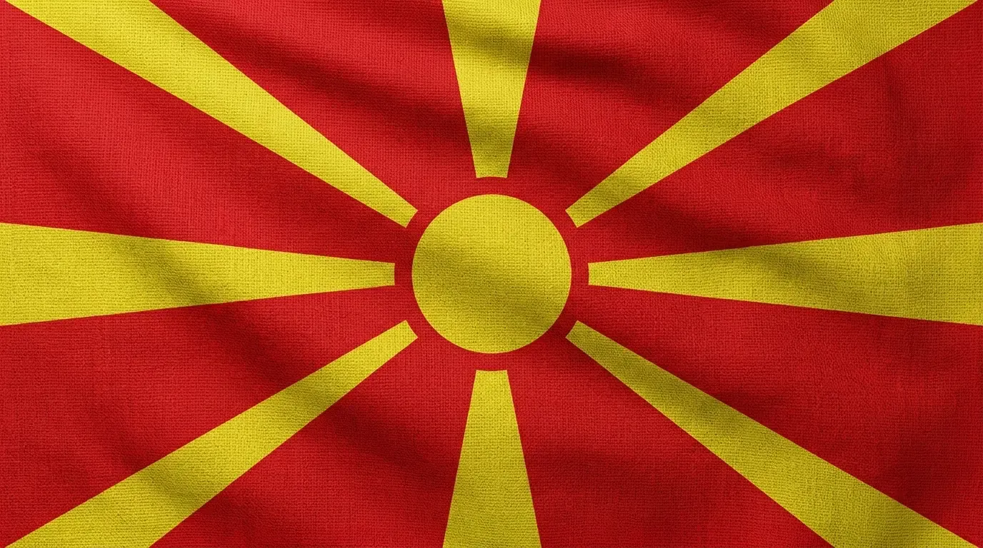 Current flag of North Macedonia