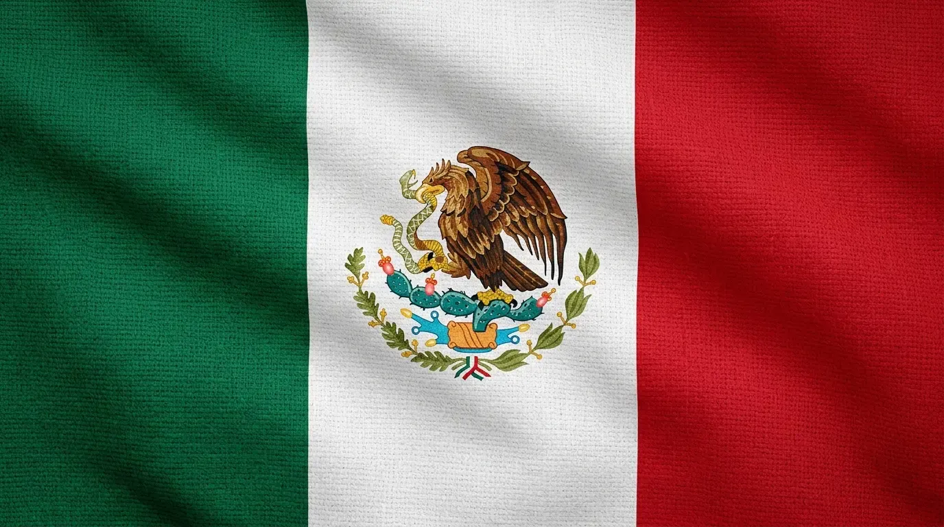 Drapeau actuel de Mexique