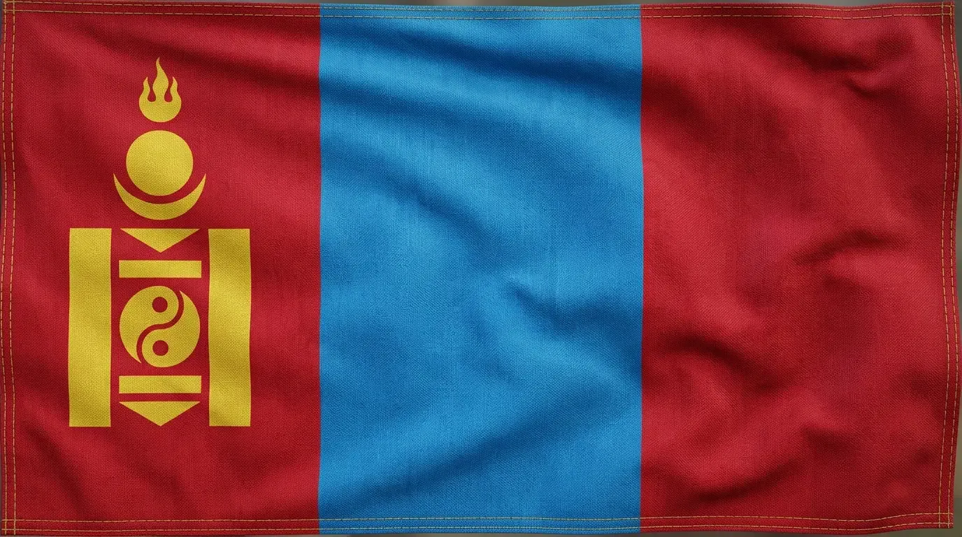 Bandera actual de Mongolia