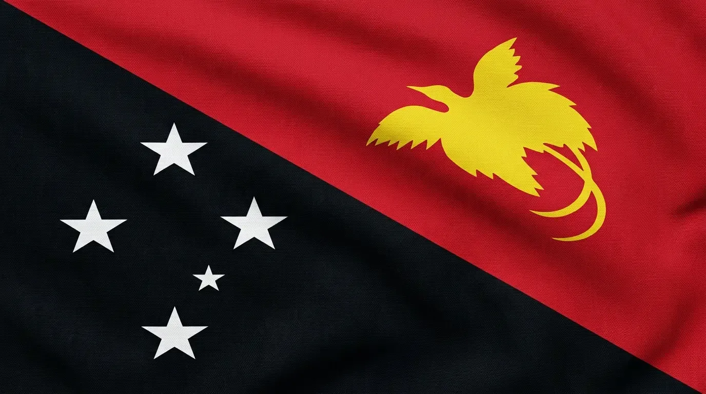 Bandera actual de Papúa Nueva Guinea