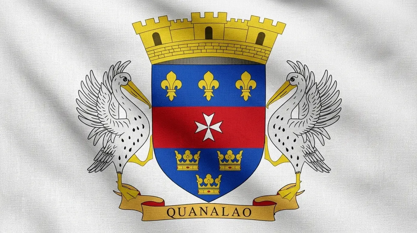 Drapeau actuel de Saint-Barthélemy