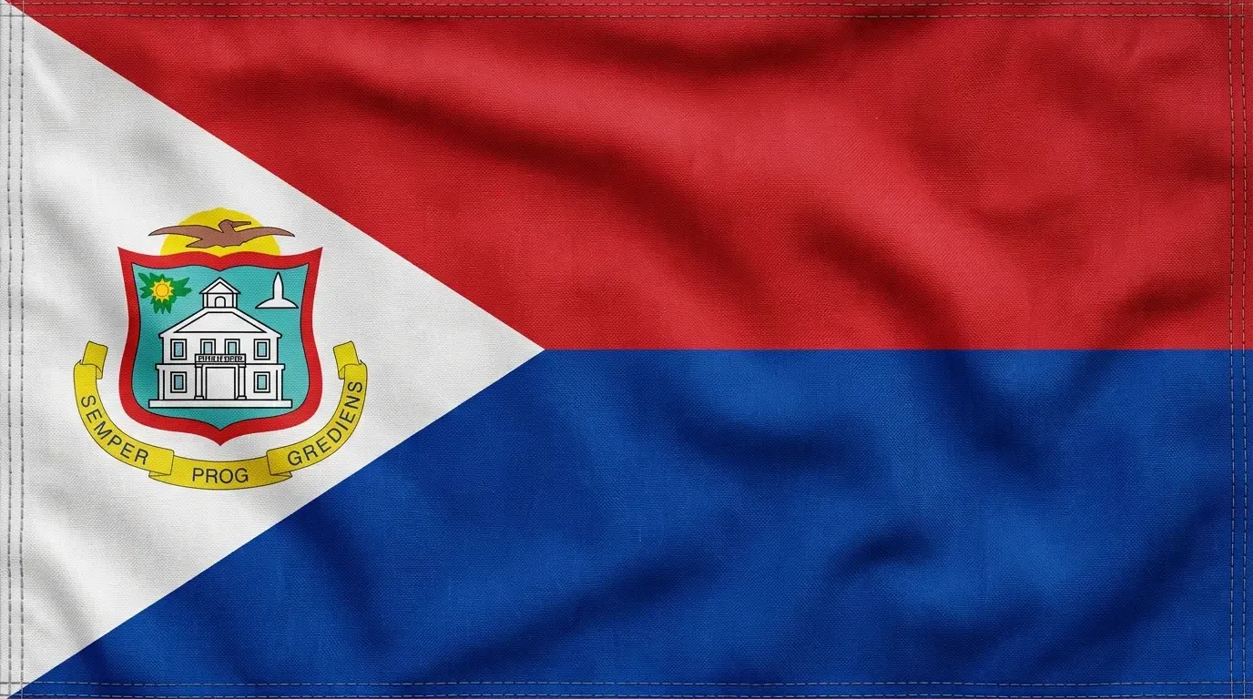 Drapeau actuel de Saint-Martin
