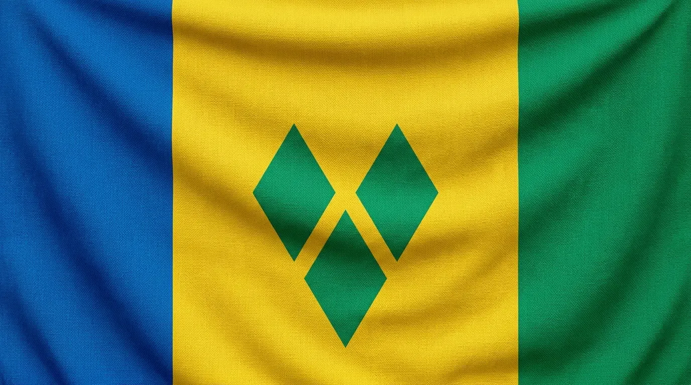 Drapeau actuel de Saint-Vincent-et-les-Grenadines