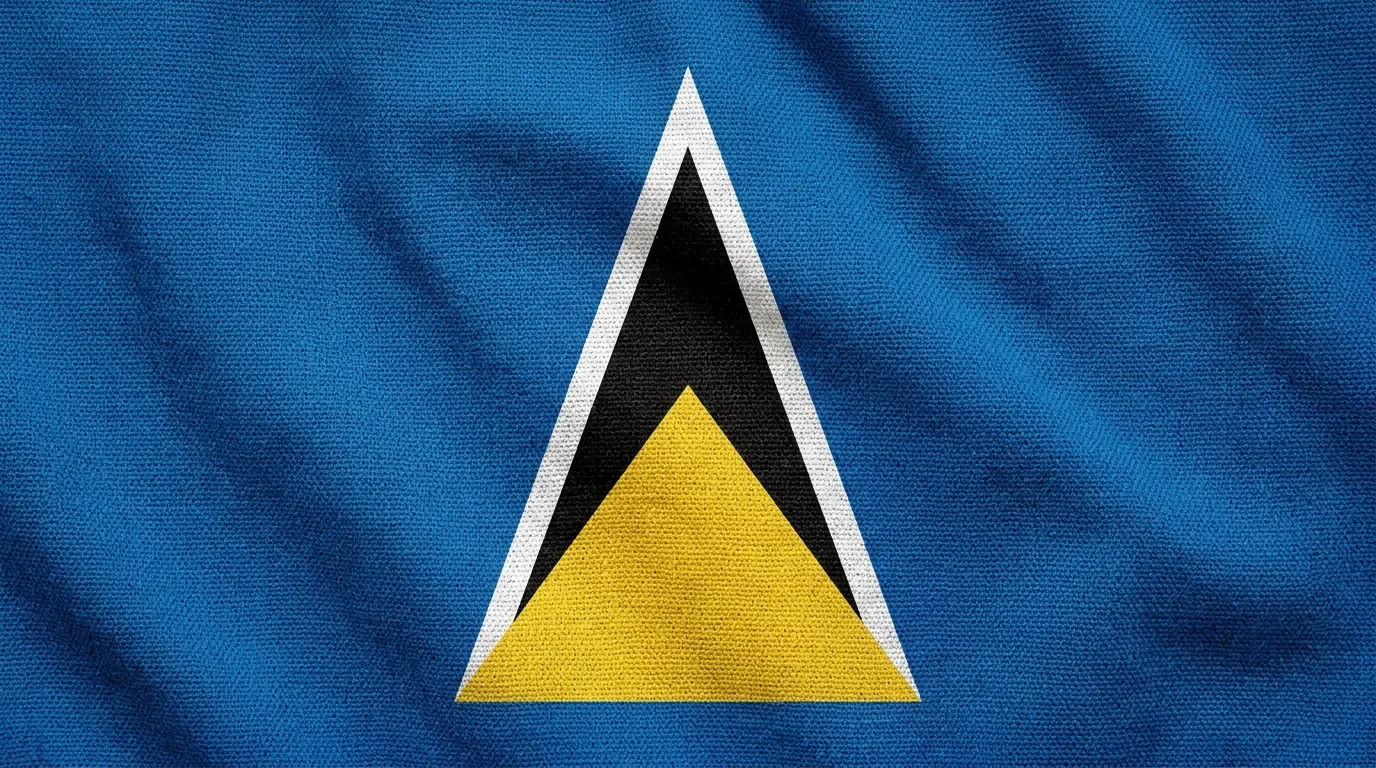 Drapeau actuel de Sainte-Lucie