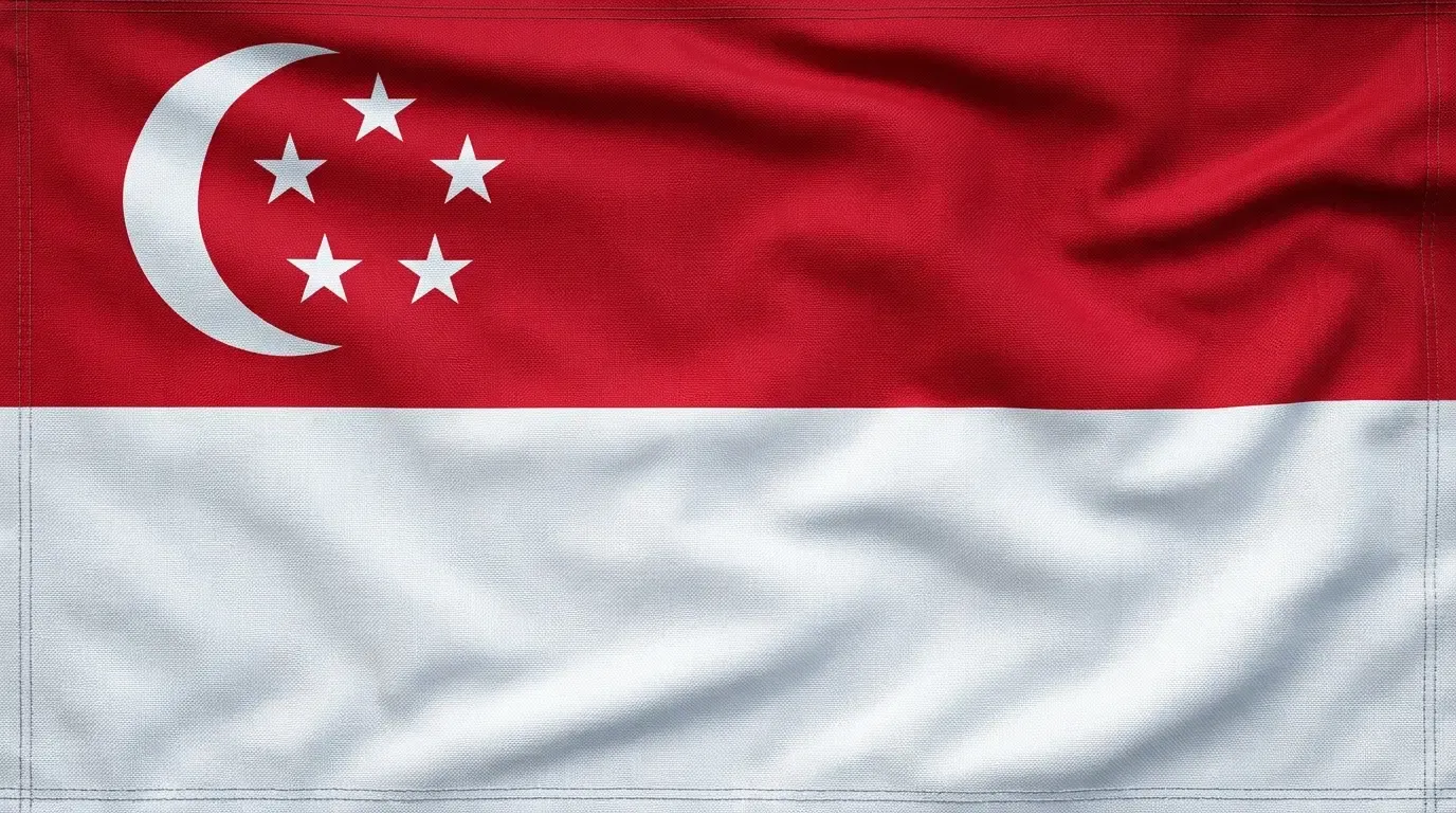Drapeau actuel de Singapour