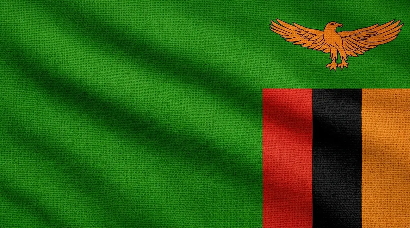 Drapeau actuel de Zambie